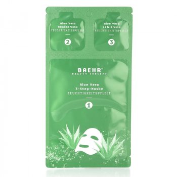 Baehr Beauty Concept Aloe Vera 3 Step Maske mit Maske, 24 h-Creme und Augencreme