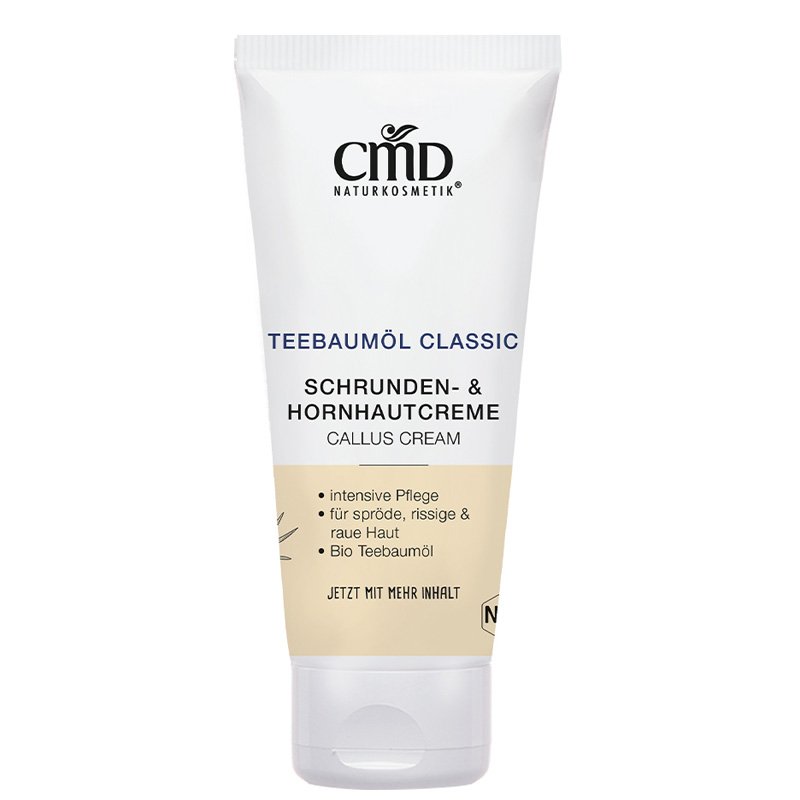 CMD Teebaumöl Schrundencreme auch Hornhautcreme für Ellbogen, Füße und Hände.